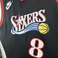 Camisa NBA Philadelphia 76ers Retrô Preta - George Nº8 - Thumbnail 3