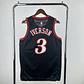 Camisa NBA Philadelphia 76ers Retrô Preta - Iverson Nº3 - thumbnail 2