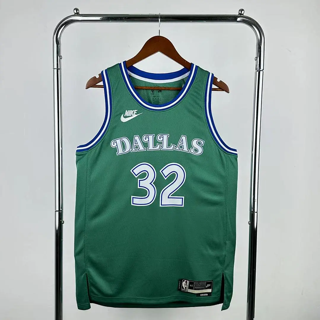 Camisa NBA Dallas Mavericks Retrô Verde - Flagg Nº32 1