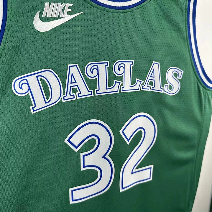 Camisa NBA Dallas Mavericks Retrô Verde - Flagg Nº32 6