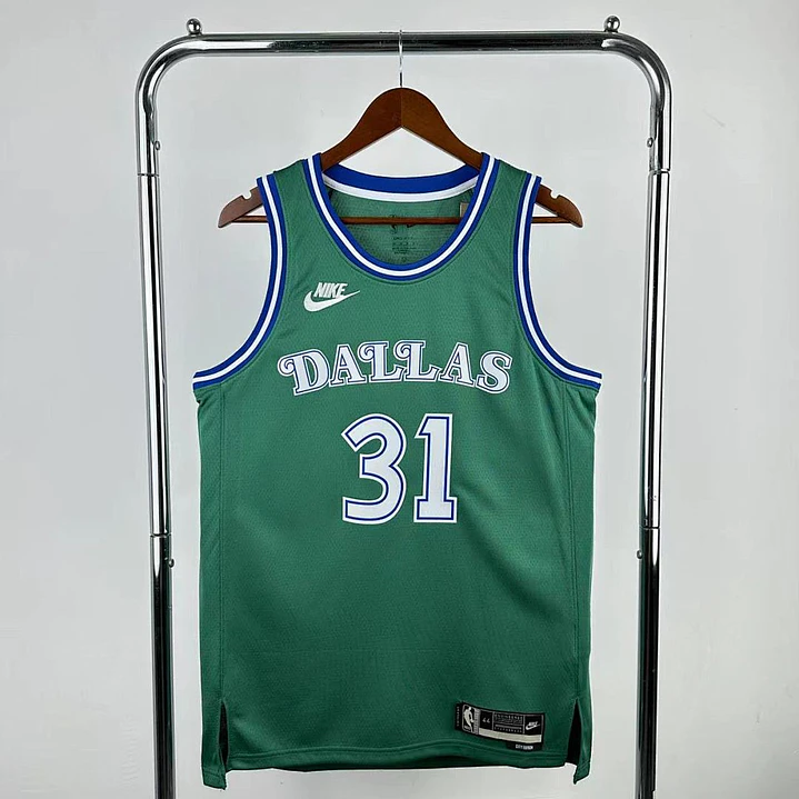 Camisa NBA Dallas Mavericks Retrô Verde - Thompson Nº31 1