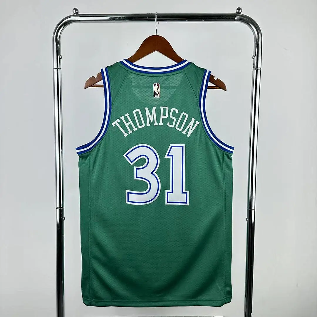 Camisa NBA Dallas Mavericks Retrô Verde - Thompson Nº31 2