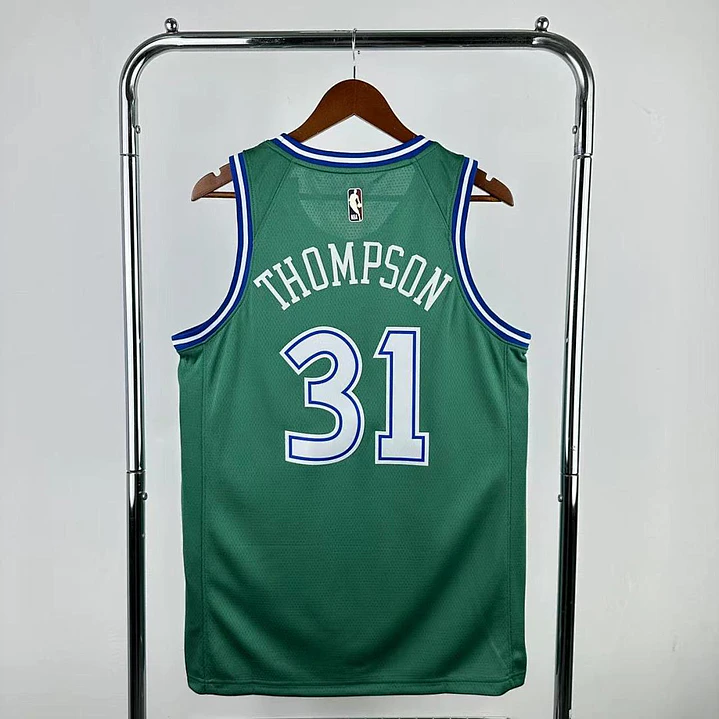 Camisa NBA Dallas Mavericks Retrô Verde - Thompson Nº31 2
