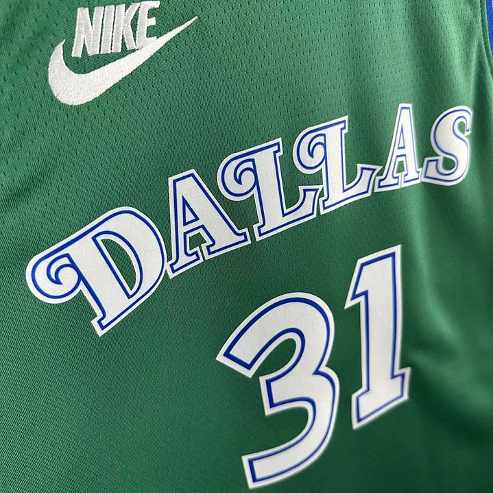 Camisa NBA Dallas Mavericks Retrô Verde - Thompson Nº31 4
