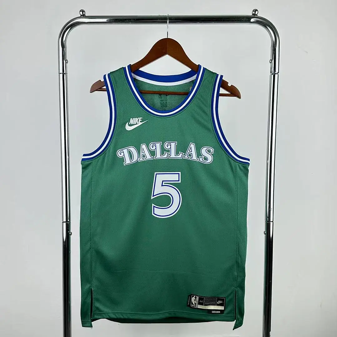 Camisa NBA Dallas Mavericks Retrô Verde - Russell Nº5 1
