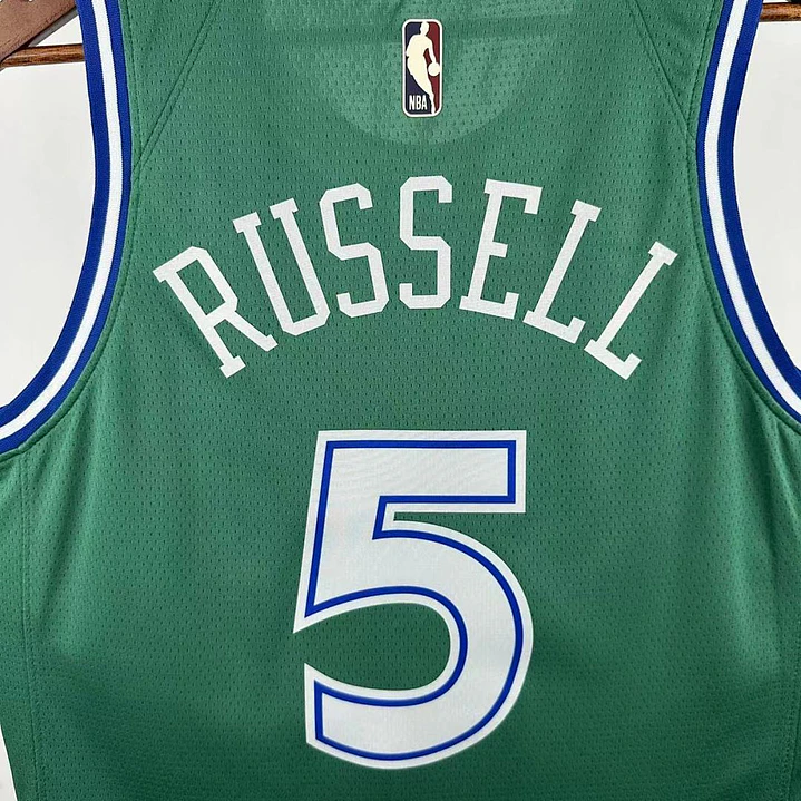 Camisa NBA Dallas Mavericks Retrô Verde - Russell Nº5 6