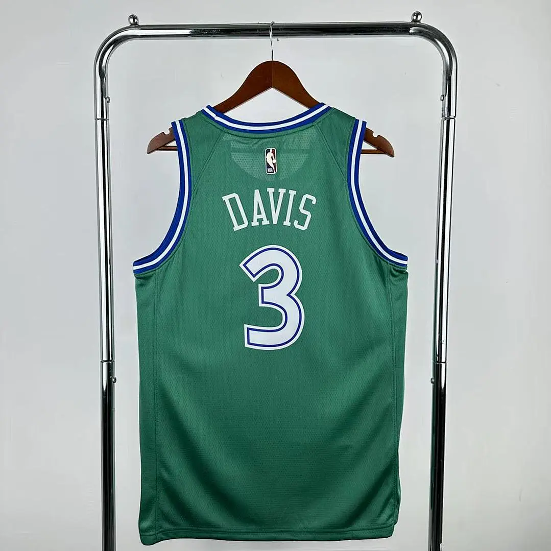 Camisa NBA Dallas Mavericks Retrô Verde - Davis Nº3 2