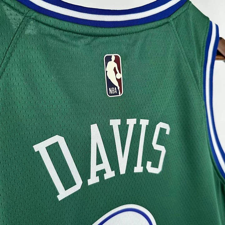 Camisa NBA Dallas Mavericks Retrô Verde - Davis Nº3 5