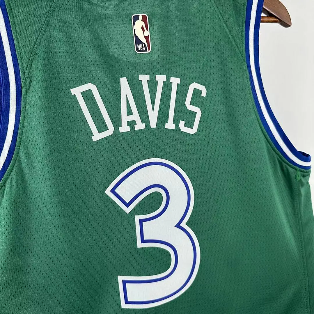 Camisa NBA Dallas Mavericks Retrô Verde - Davis Nº3 6