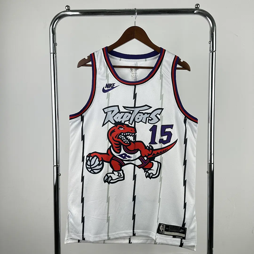 Camisa NBA Toronto Raptors Retrô Branca - Carter Nº15 1