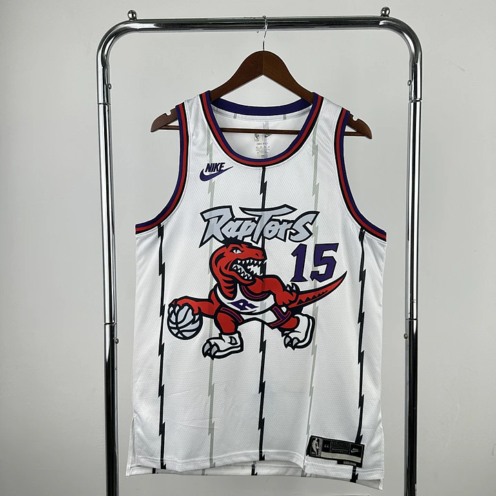 Camisa NBA Toronto Raptors Retrô Branca - Carter Nº15 1