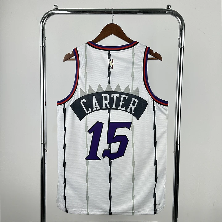 Camisa NBA Toronto Raptors Retrô Branca - Carter Nº15 2