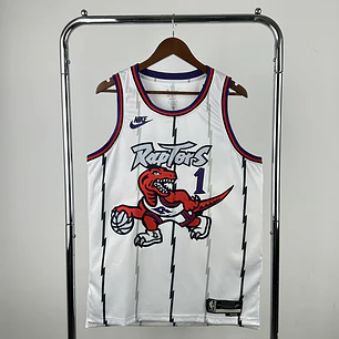 Camisa NBA Toronto Raptors Retrô Branca - McGrady Nº1