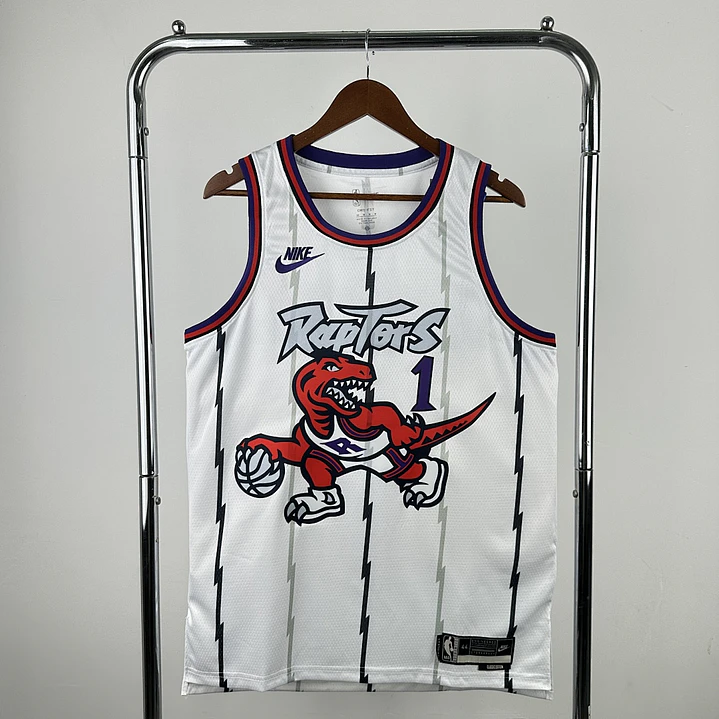 Camisa NBA Toronto Raptors Retrô Branca - McGrady Nº1 1