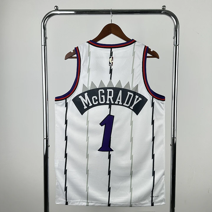 Camisa NBA Toronto Raptors Retrô Branca - McGrady Nº1 2