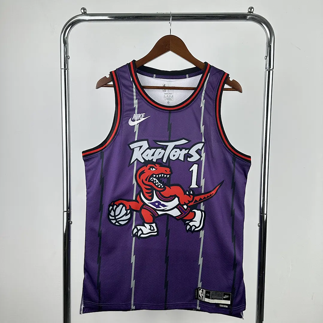 Camisa NBA Toronto Raptors Retrô Roxa - McGrady Nº1 1
