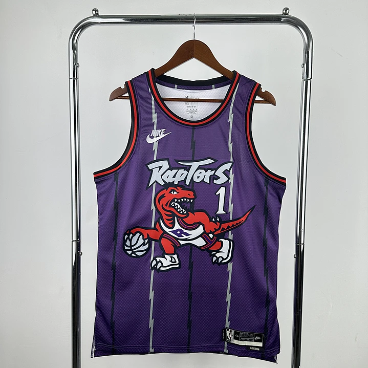 Camisa NBA Toronto Raptors Retrô Roxa - McGrady Nº1 1
