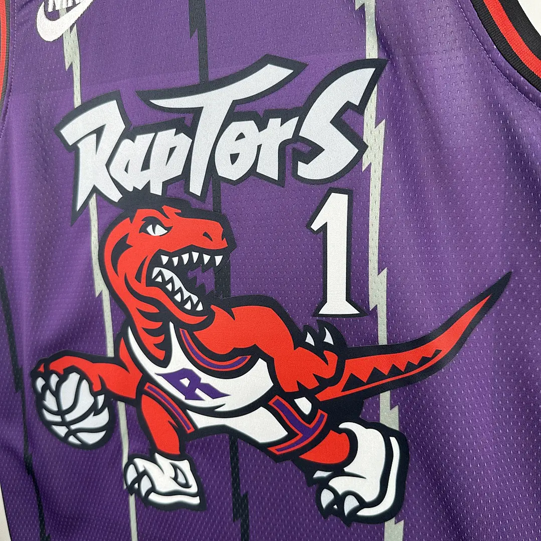 Camisa NBA Toronto Raptors Retrô Roxa - McGrady Nº1 3