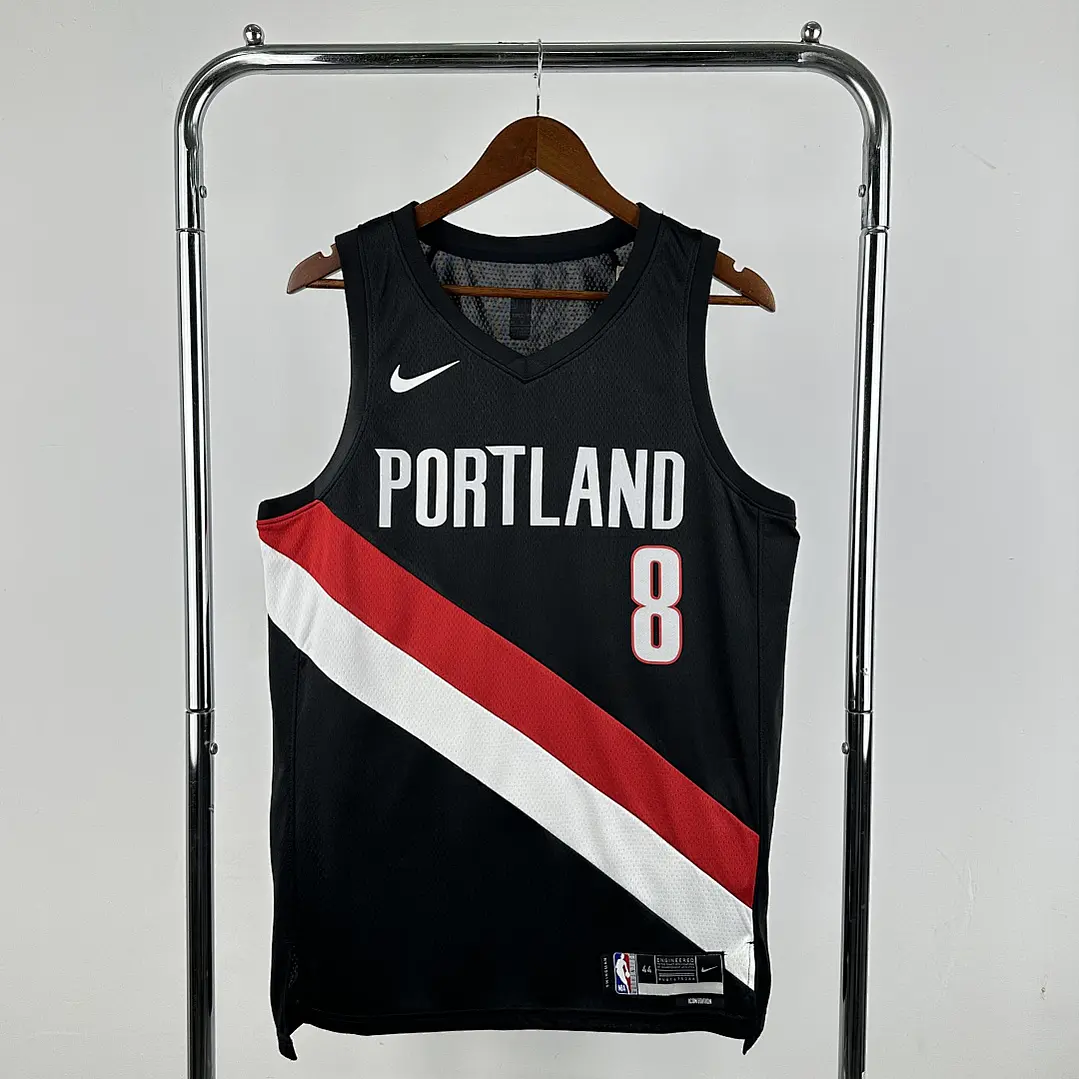 Camisa NBA Portland Trail Blazers Fora Preta - Avdija Nº8 1