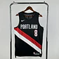 Camisa NBA Portland Trail Blazers Fora Preta - Avdija Nº8 - thumbnail 1