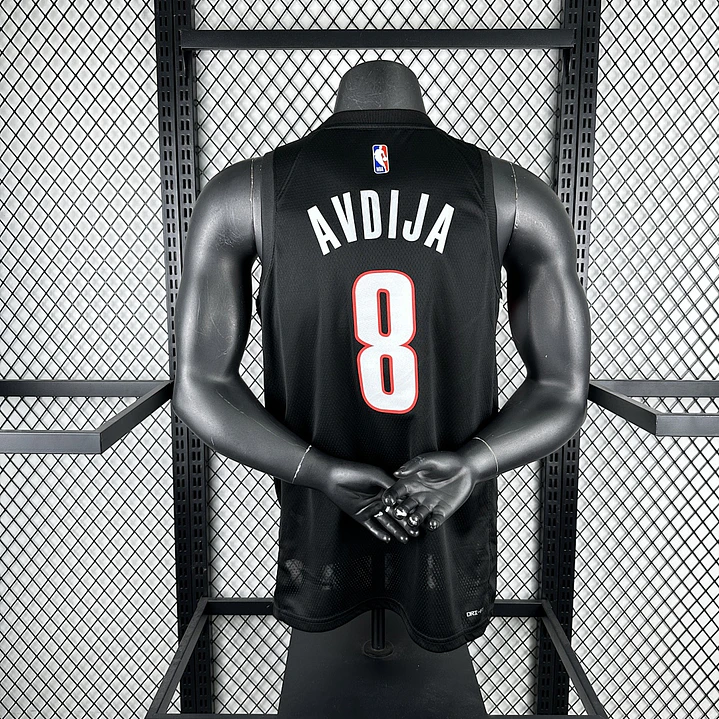 Camisa NBA Portland Trail Blazers Fora Preta - Avdija Nº8 3