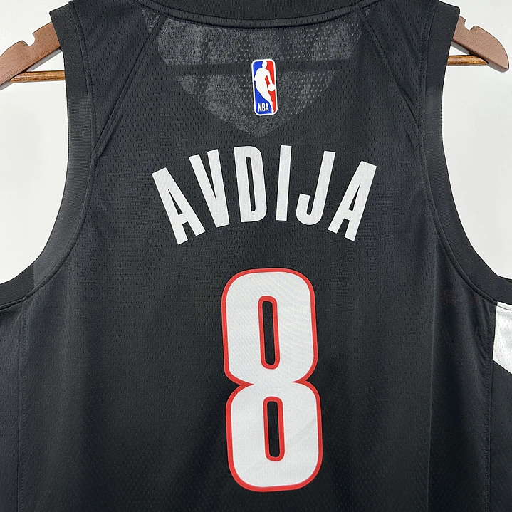 Camisa NBA Portland Trail Blazers Fora Preta - Avdija Nº8 5
