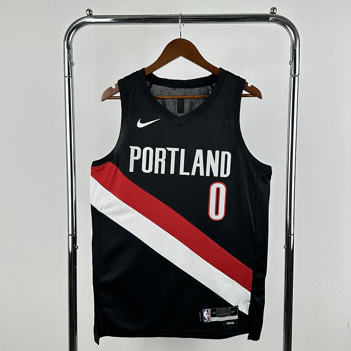 Camisa NBA Portland Trail Blazers Fora Preta - Lillard Nº0 1