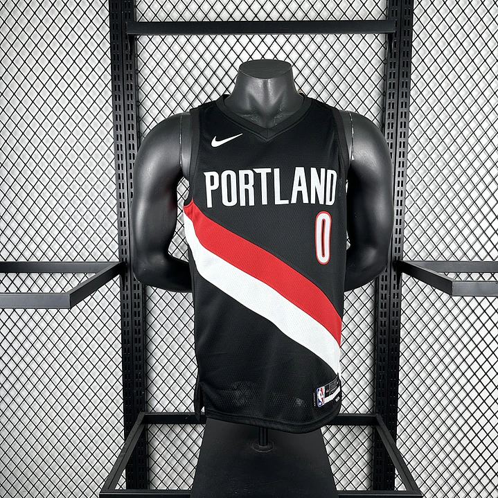 Camisa NBA Portland Trail Blazers Fora Preta - Lillard Nº0 3