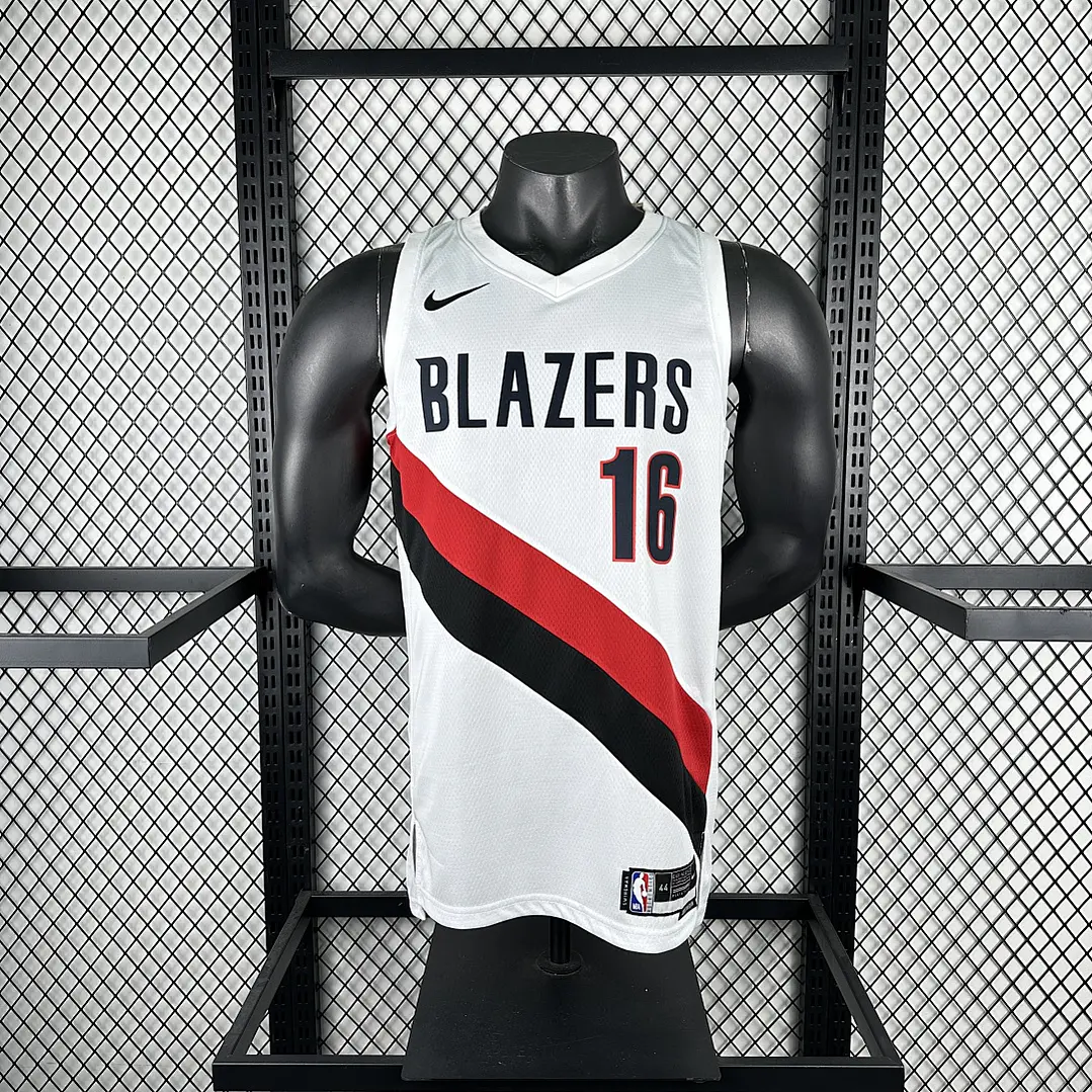 Camisa NBA Portland Trail Blazers Casa Branca - Nº16 3