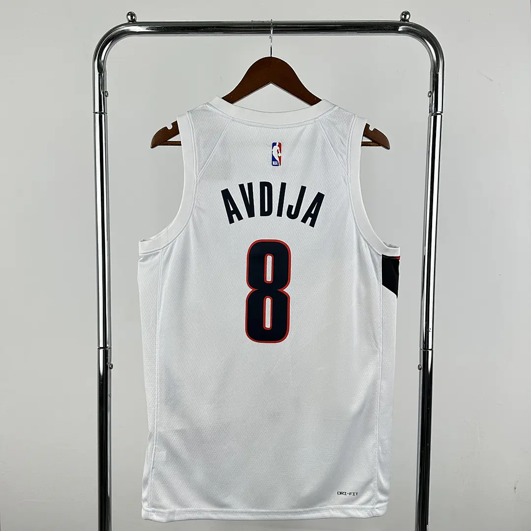 Camisa NBA Portland Trail Blazers Casa Branca - Avdija Nº8 2