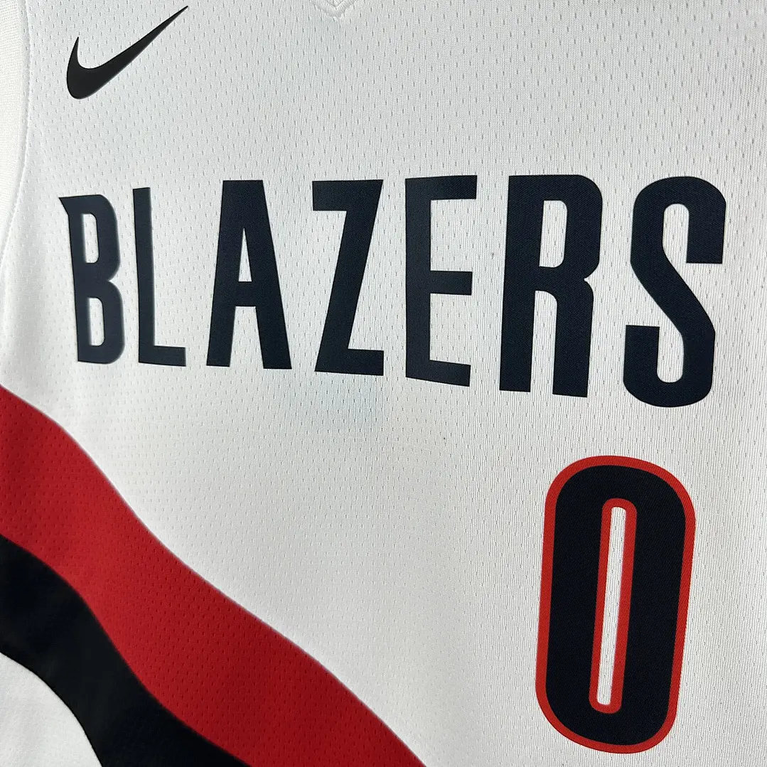 Camisa NBA Portland Trail Blazers Casa Branca - Lillard Nº0 5
