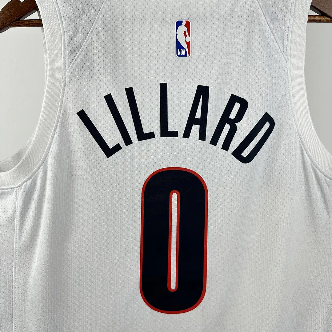 Camisa NBA Portland Trail Blazers Casa Branca - Lillard Nº0 6