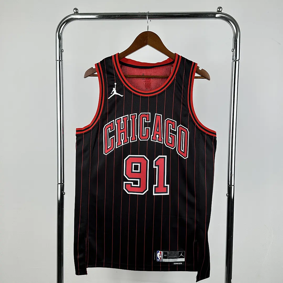 Camisa NBA Chicago Bulls Edição Jordan Statement - Rodman Nº91 1