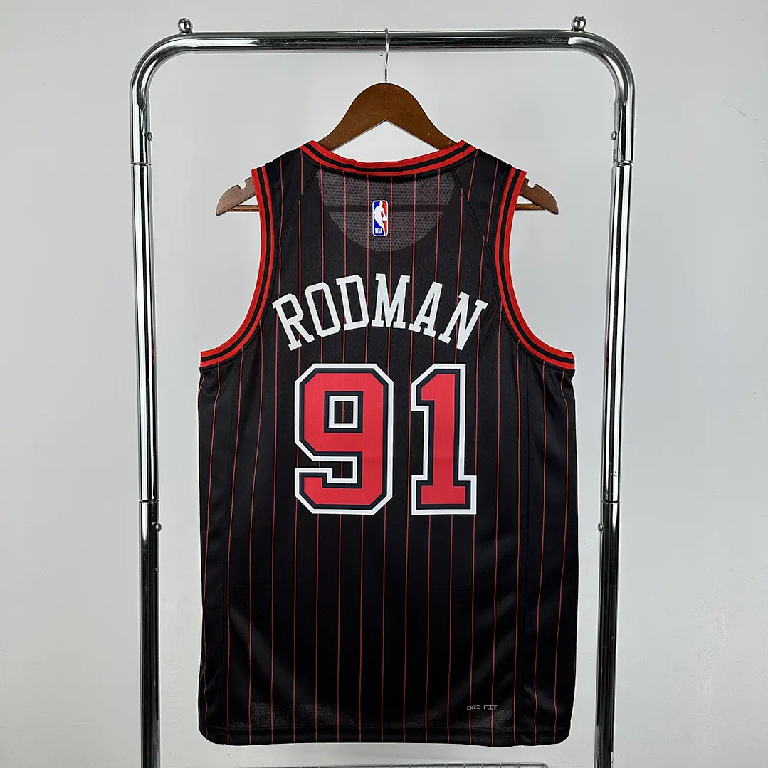 Camisa NBA Chicago Bulls Edição Jordan Statement - Rodman Nº91 2
