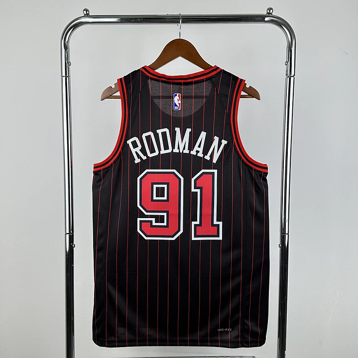 Camisa NBA Chicago Bulls Edição Jordan Statement - Rodman Nº91 2