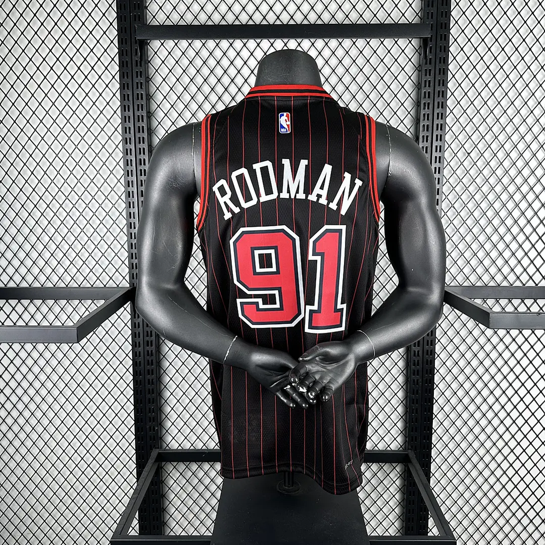 Camisa NBA Chicago Bulls Edição Jordan Statement - Rodman Nº91 4