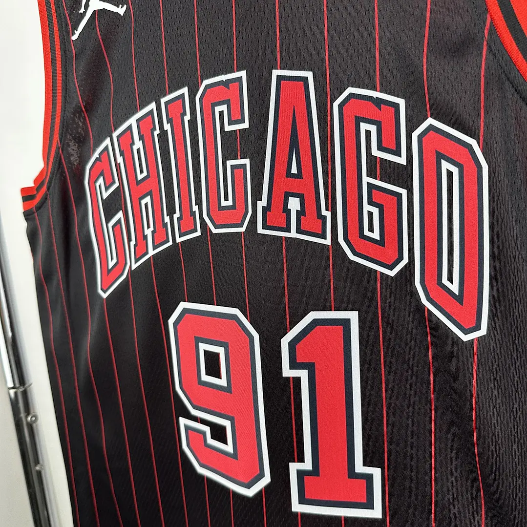 Camisa NBA Chicago Bulls Edição Jordan Statement - Rodman Nº91 5