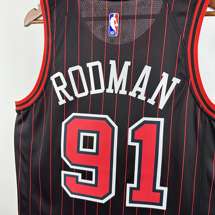 Camisa NBA Chicago Bulls Edição Jordan Statement - Rodman Nº91 6