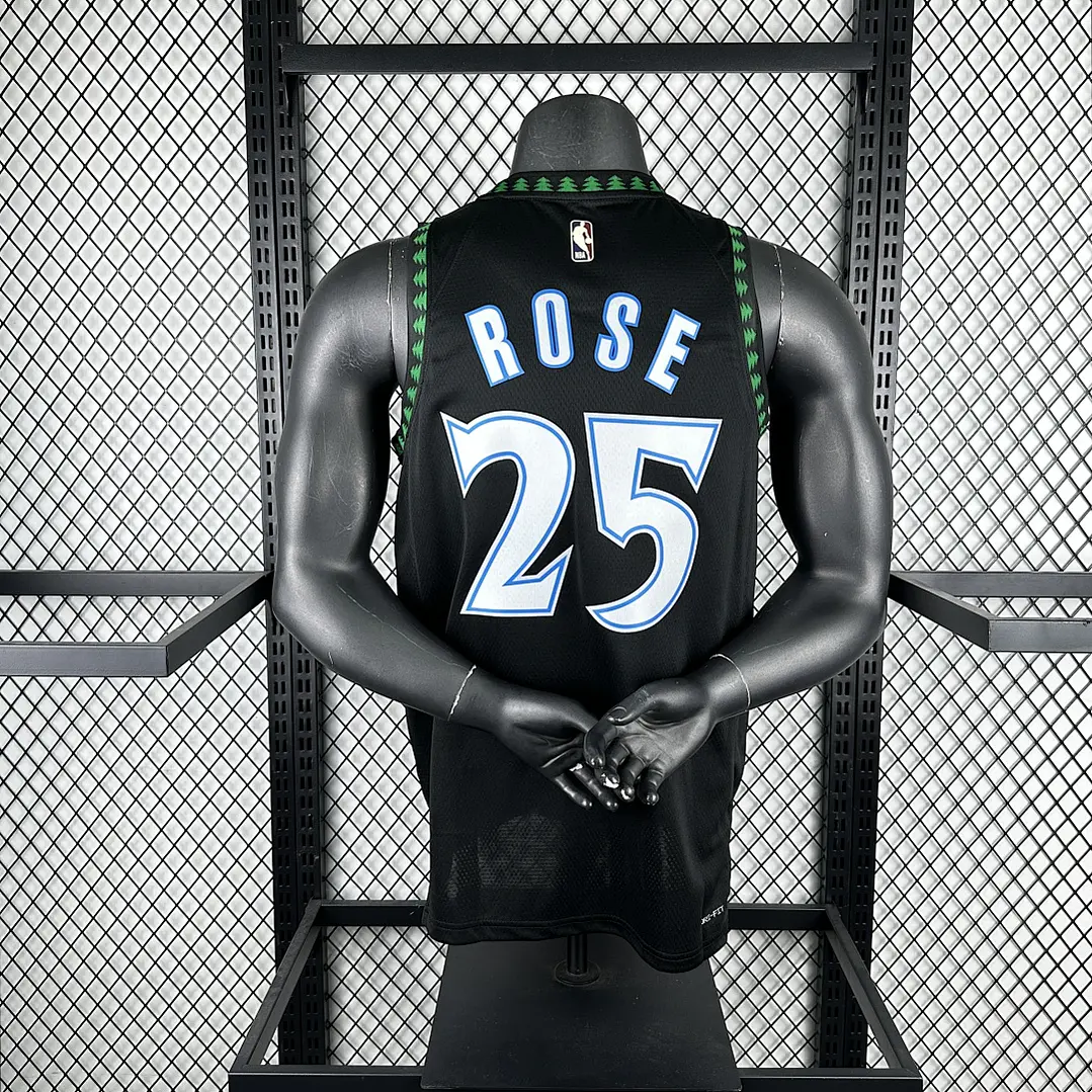 Camisa NBA Minnesota Timberwolves Retrô - Rose Nº25 4
