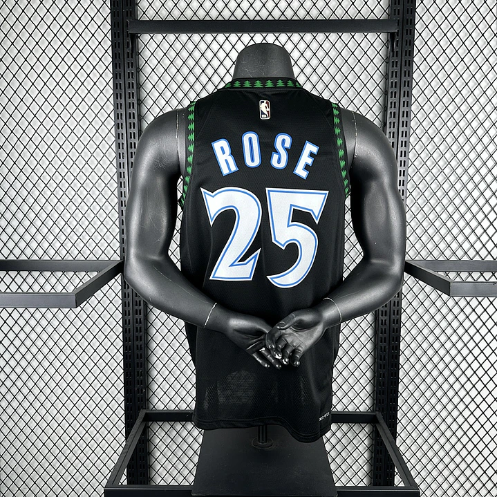 Camisa NBA Minnesota Timberwolves Retrô - Rose Nº25 4