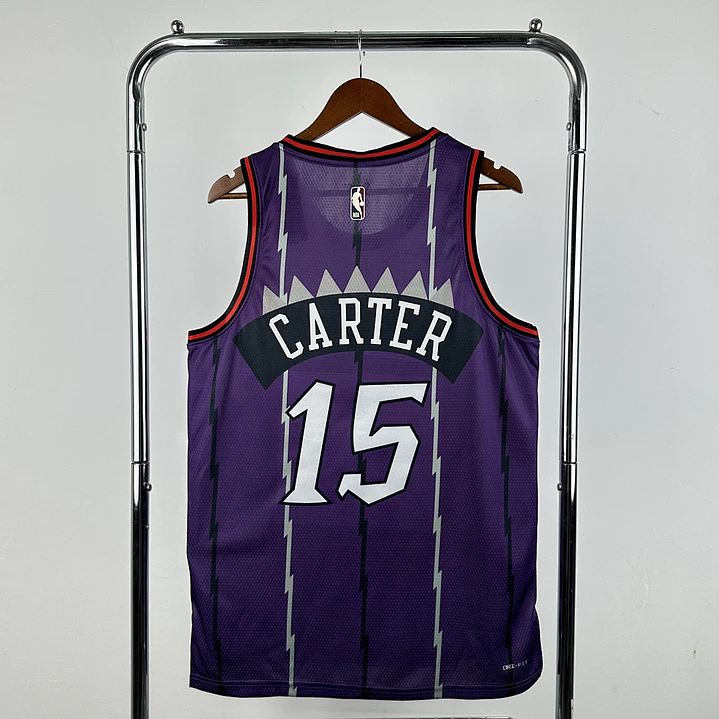 Camisa NBA Toronto Raptors Retrô Roxa - Carter Nº15 2