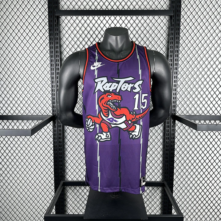 Camisa NBA Toronto Raptors Retrô Roxa - Carter Nº15 3