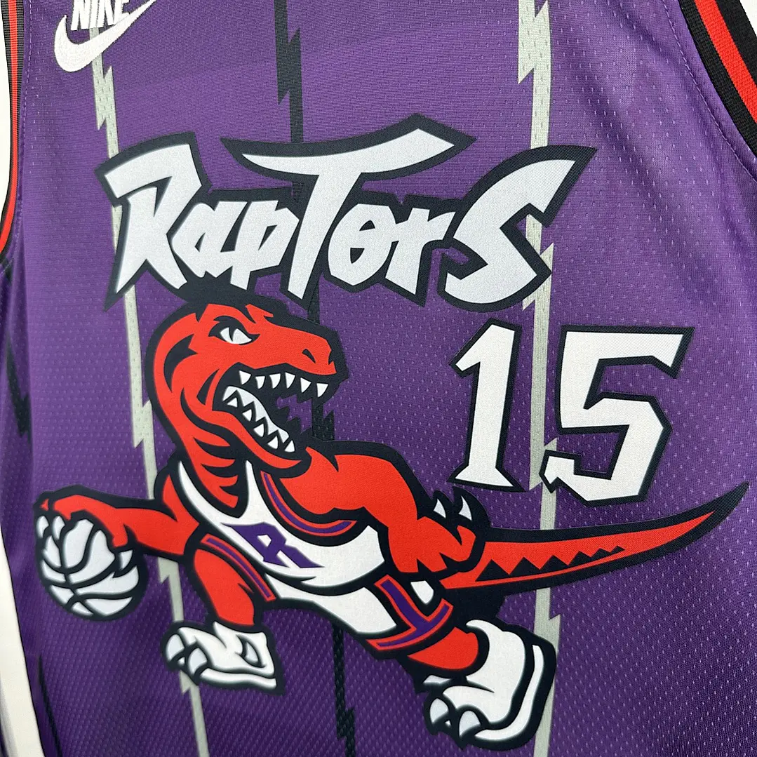 Camisa NBA Toronto Raptors Retrô Roxa - Carter Nº15 5