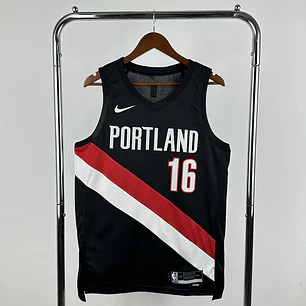 Camisa NBA Portland Trail Blazers Fora Preta - Lillard Nº0