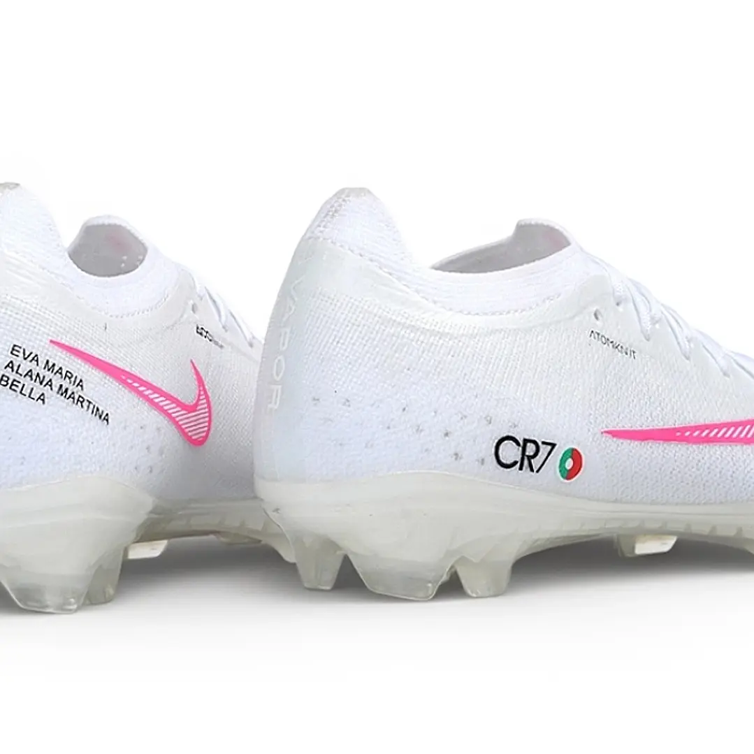 Chuteira Nike Mercurial Vapor 17 Elite SE FG - Branco e Rosa CR7 5