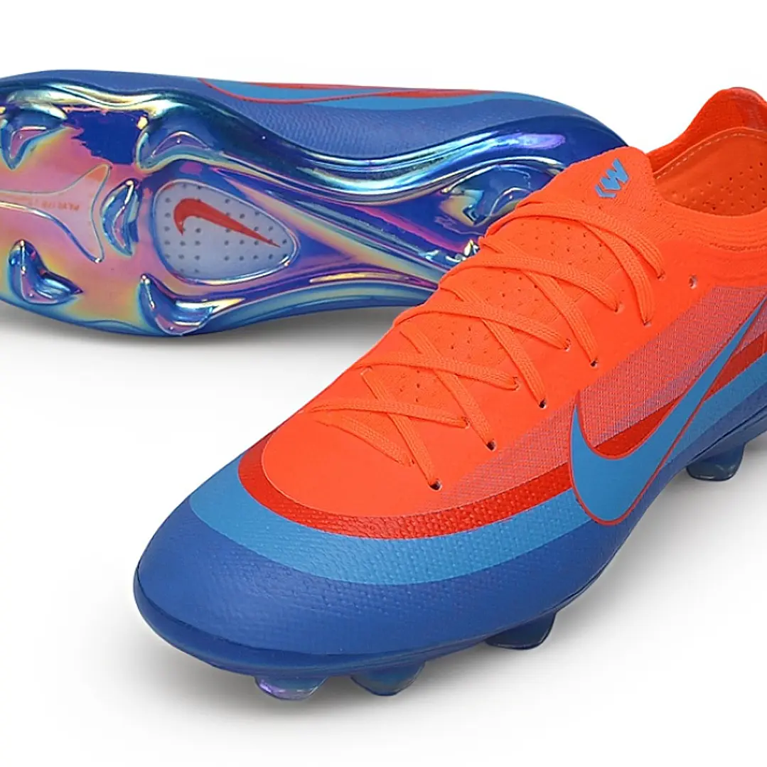 Chuteira Nike Air Zoom Mercurial Superfly XI Elite FG - Azul e Laranja 4