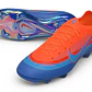 Chuteira Nike Air Zoom Mercurial Superfly XI Elite FG - Azul e Laranja - Thumbnail 4
