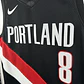 Camisa NBA Portland Trail Blazers Fora Preta - Avdija Nº8 - thumbnail 4
