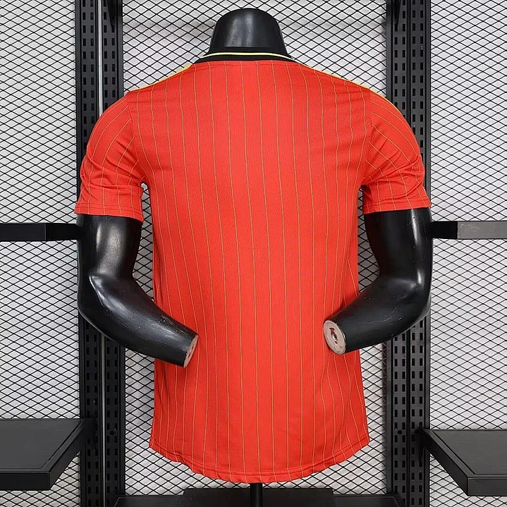 Camisa Bélgica 2026 Vermelha Retrô - Versão Jogador 3