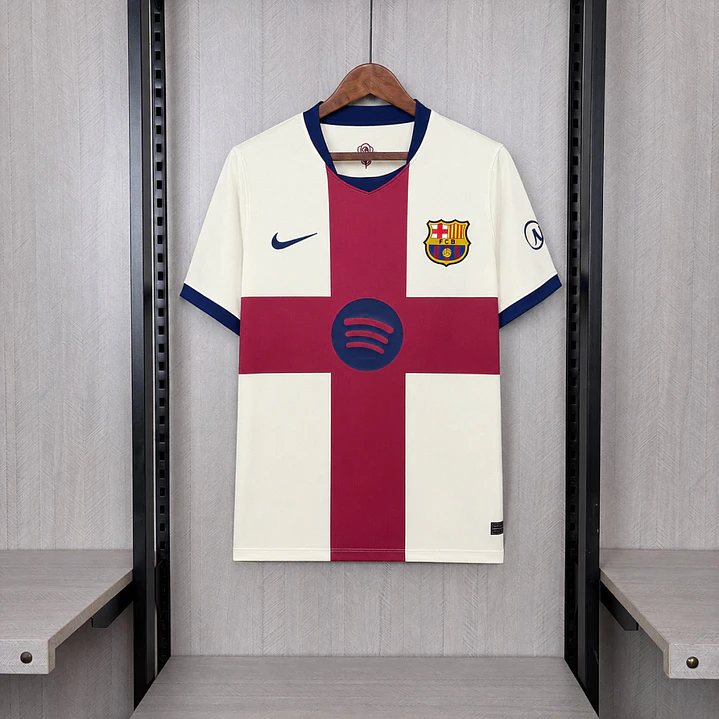 Camiseta FC Barcelona 26/27 Cuarta Equipación - Crema y Grana 1